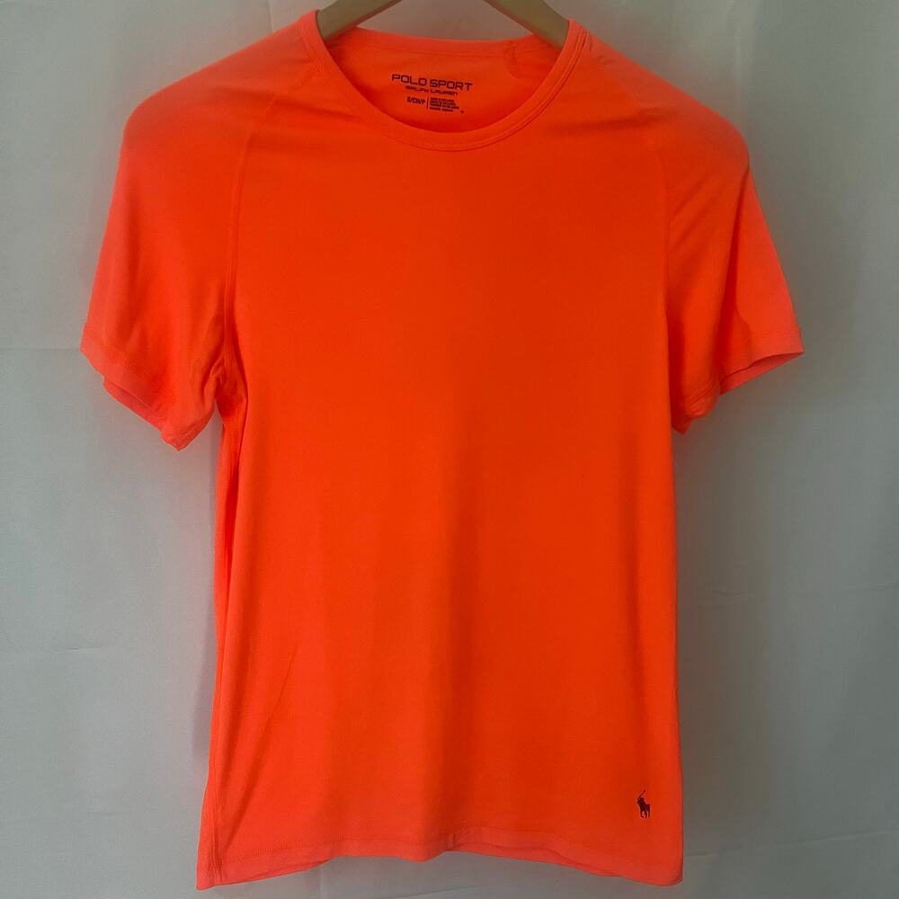 Polo Sport Ralph Lauren Orange Shirt Athletic Performance Women’s Small Slim Fit